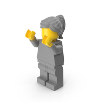 Lego Minifigure Female Arms Up PNG & PSD Images