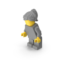 Lego Minifigure Female Bent Down PNG & PSD Images