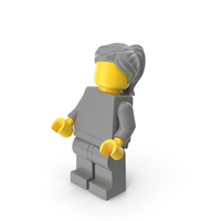 Lego Minifigure Female Bent Up PNG & PSD Images