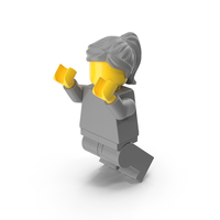 Lego Minifigure Female Jumping PNG & PSD Images