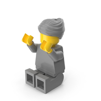 Lego Minifigure Female Sitting Arms Up PNG & PSD Images