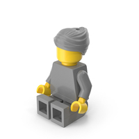 Lego Minifigure Female Sitting PNG & PSD Images