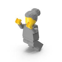 Lego Minifigure Female Jumping PNG & PSD Images