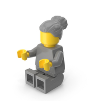 Lego Minifigure Female Sitting Arms Middle PNG & PSD Images