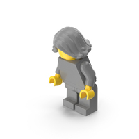 Lego Minifigure Female Bent Down PNG & PSD Images