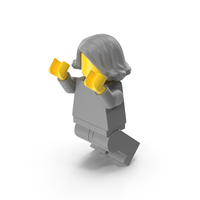 Lego Minifigure Female Jumping PNG & PSD Images