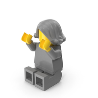 Lego Minifigure Female Sitting Arms Middle PNG & PSD Images