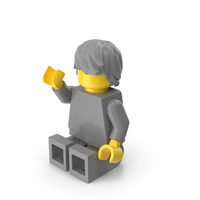 Lego Minifigure Male Sitting Arm Up PNG & PSD Images