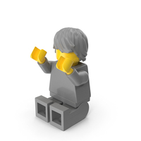 Lego Minifigure Male Sitting Arms Up PNG & PSD Images