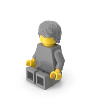 Lego Minifigure Male Sitting PNG & PSD Images