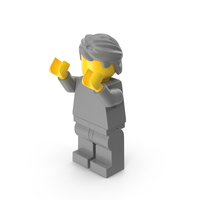 Lego Minifigure Male 2 Arms Up PNG & PSD Images