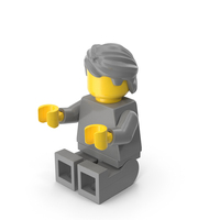 Lego Minifigure Male Sitting Arms Middle PNG & PSD Images