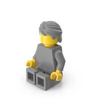 Lego Minifigure Male Sitting PNG & PSD Images