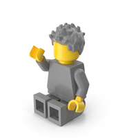 Minifigure Male Sitting Arm Up PNG & PSD Images