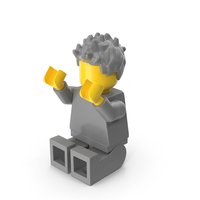 Minifigure Male Sitting Arms Up PNG & PSD Images