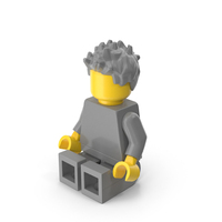 Minifigure Male Sitting PNG & PSD Images