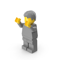 Lego Minifigure Male Arms Up PNG & PSD Images
