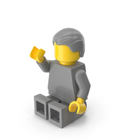 Lego Minifigure Male Sitting Arm Up PNG & PSD Images