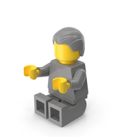 Lego Minifigure Male Sitting Arms Middle PNG & PSD Images