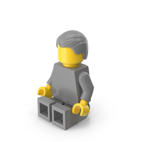 Lego Minifigure Male Sitting PNG & PSD Images