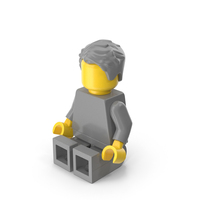 Lego Minifigure Male Sitting PNG & PSD Images