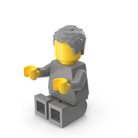 Lego Minifigure Male Sitting Arms Middle PNG & PSD Images