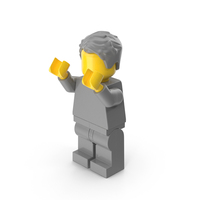 Lego Minifigure Male Arms Up PNG & PSD Images