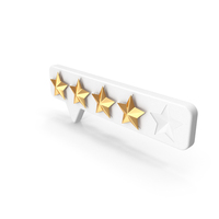 Rating Tab Four Stars PNG & PSD Images