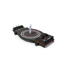 Autonomous Vessel for Rocket Landings and Nebula 1 Rocket PNG & PSD Images
