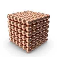 Magnetic Balls With Cube Icon Copper PNG & PSD Images