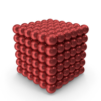 Magnetic Balls With Cube Icon Red PNG & PSD Images