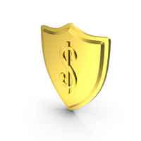 Money Shield Gold PNG & PSD Images