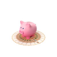 Circular Arranged 100 Singapore Dollar Piggy Bank PNG & PSD Images