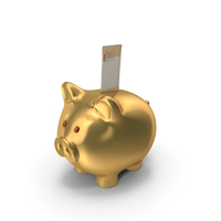 Gold Piggy Bank Save 100 Singapore Dollar Note PNG & PSD Images
