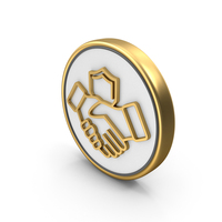 Shake Hand Partnership Secure Coin PNG & PSD Images