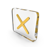 Cross Multiply Wrong Glass Cube PNG & PSD Images