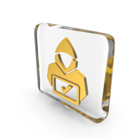Incognito Hacker Tick Glass Cube PNG & PSD Images