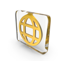 Internet Globe Web Glass Cube PNG & PSD Images