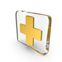 Medical Plus Add Glass Cube PNG & PSD Images