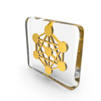 Science AI Network Connections Glass Cube PNG & PSD Images