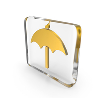 Umbrella Save Glass Cube PNG & PSD Images