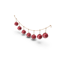 Red Round Christmas Bells Garland PNG & PSD Images