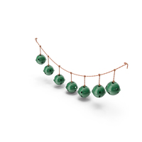 Green Christmas Bells Garland PNG & PSD Images