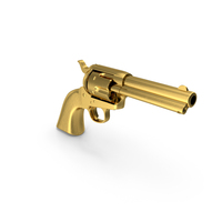 Colt 1873 Single Action Army 4 3/4 Barrel With Cartridges Gold PNG & PSD Images