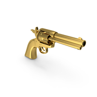 Colt 1873 Single Action Army 4 3/4 Barrel With Cartridges Gold PNG & PSD Images