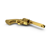 Colt 1873 Single Action Army 4 3/4 Barrel With Cartridges Gold PNG & PSD Images