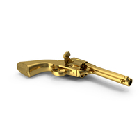 Colt 1873 Single Action Army 4 3/4 Barrel With Cartridges Gold PNG & PSD Images