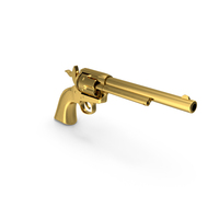 Colt 1873 Single Action Army 7 1/2 Barrel With Cartridges Gold PNG & PSD Images