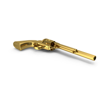 Colt 1873 Single Action Army 7 1/2 Barrel With Cartridges Gold PNG & PSD Images
