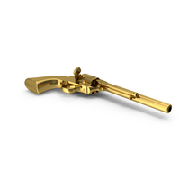 Colt 1873 Single Action Army 7 1/2 Barrel With Cartridges Gold PNG & PSD Images